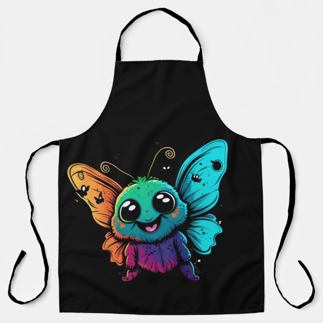 Delantal personalizado-mariposa-con-mariposa-su-cabeza (Anverso)