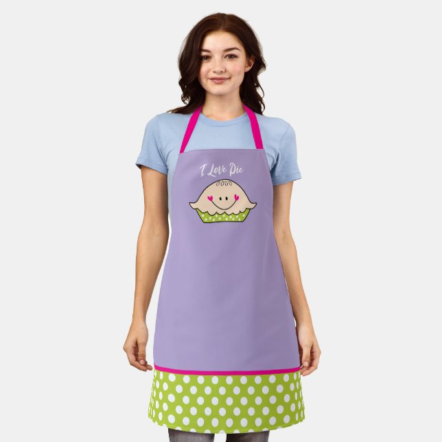 Delantal Personalizado Me Encanta Pie Apron (Gastado)