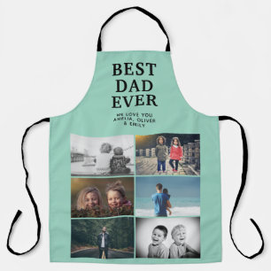 Delantal Personalizado Mejor Papá Nunca 6 Collage de fotos 