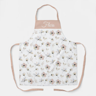 Delantal Personalizado Moderno Boho Floral AOP Apron