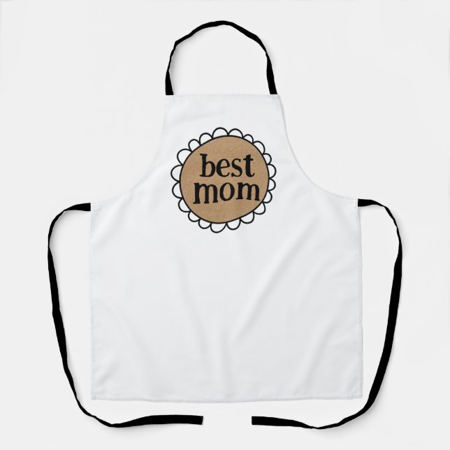 Delantal Personalizado Mom Scalloped Edge (Anverso)