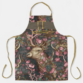 Delantal Personalizado Monograma de tonos marrones de cuent