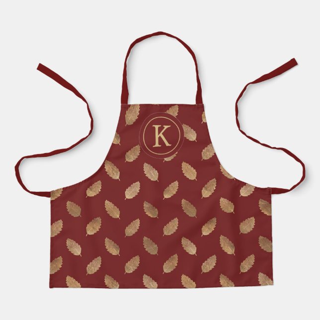 Delantal Personalizado Monograma Oro Sale Apron Regalo Para (Anverso)
