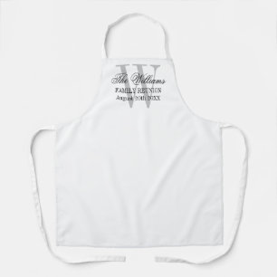 Delantal Personalizado monograma reunión familiar Cocina f