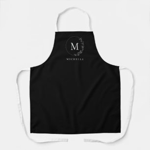 Delantal Personalizado monograma suave Floral floral