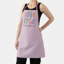 Delantal Personalizado Morado Malva con Texto e Im
