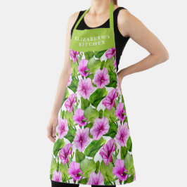 Delantal Personalizado Moral Glory Floral Pattern Apron