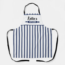 Personalizado Navy Blue Pinstripe