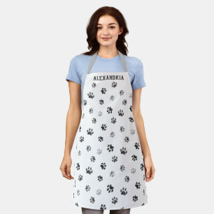 Delantal Personalizado negro gris plateado con dibujos dive