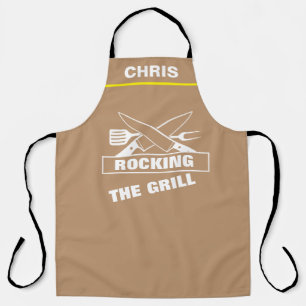 Delantal Personalizado Nombre Chef Personalizado Rock The G
