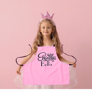 Delantal Personalizado Nombre de Princesa Apron de Chica Ro