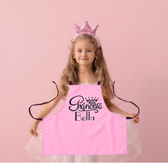 Delantal Personalizado Nombre de Princesa Apron de Chica Ro (Subido por el creador)
