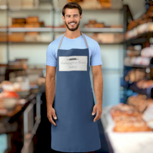 Delantal Personalizado Nombre Panadería Azul Malé Versió