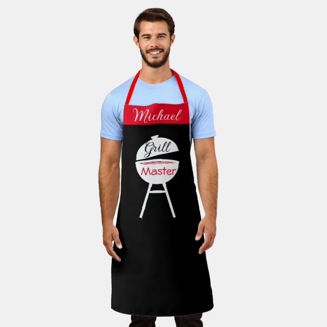 Delantal Personalizado Nombre Personalizado Grill Chef Coci (Gastado)