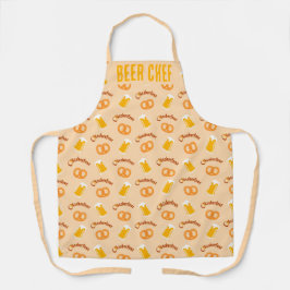 Delantal Personalizado Oktoberfest Beer & Pretzel Pattern A