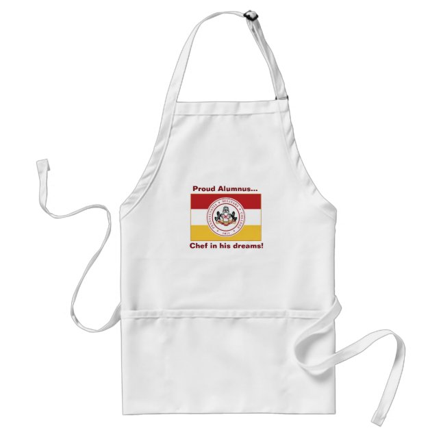 Delantal * PERSONALIZADO - "Orgulloso Alumnus" Apron con PM (Frente)