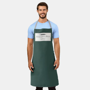 Delantal Personalizado Panadería Nombre Ejército Verde Chef