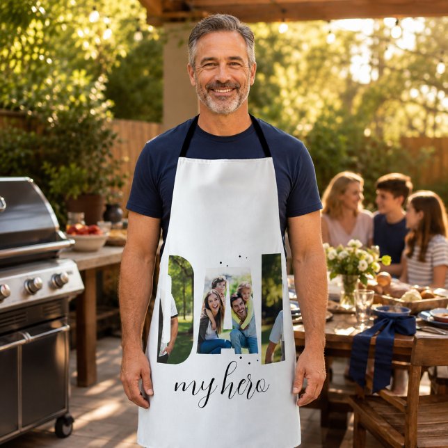 Delantal personalizado “Papá mi héroe” (Subido por el creador)