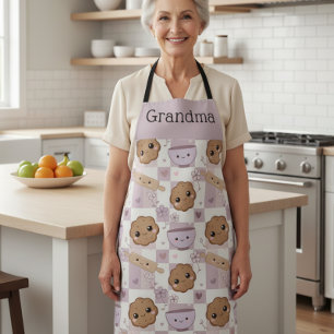 Delantal personalizado para abuela Kawaii Cookie G