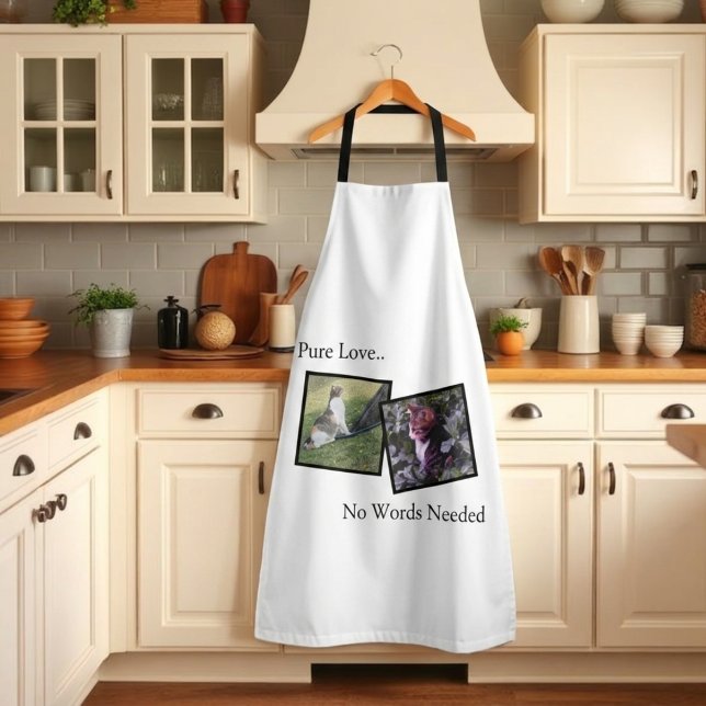 Delantal Personalizado para Amantes de Animales (Fully customizable apron with photos for pet lovers)