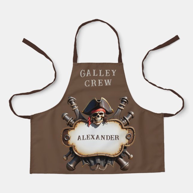 Delantal personalizado para chef pirata (Anverso)