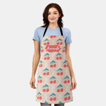 Delantal personalizado para cocina floral, corazón