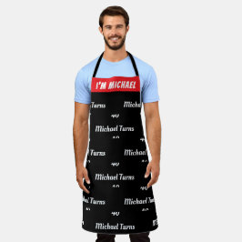Delantal personalizado para cumpleaños - ¡Nombre y