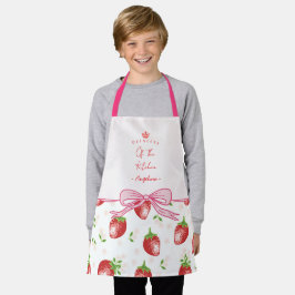 Delantal Personalizado para Niña de Fresa 