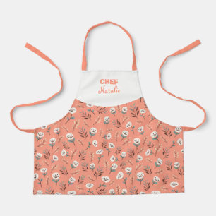 Delantal personalizado para niños – Amapolas blanc