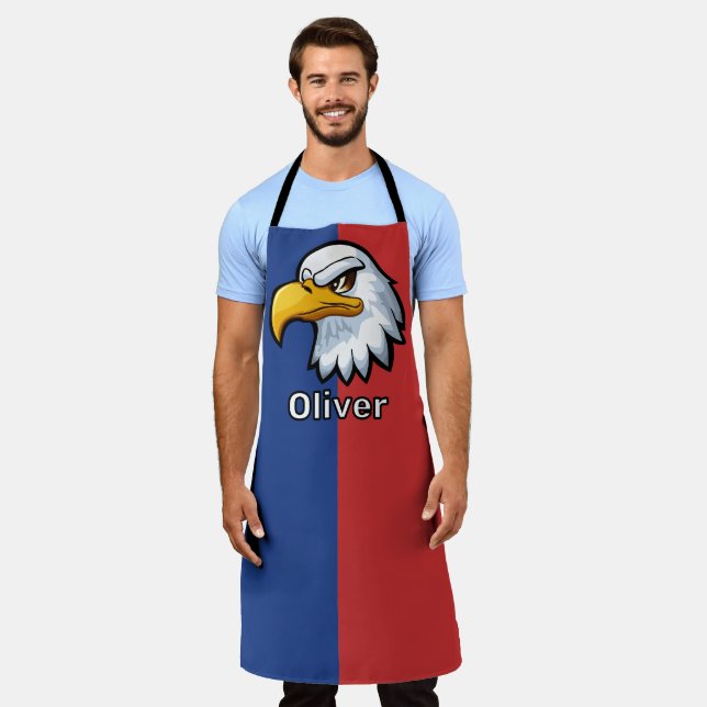 Delantal Personalizado patriótico audaz Eagle Personalizado (Gastado)