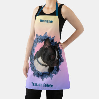 Delantal Personalizado perro adorador de Boston