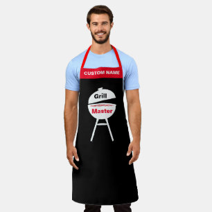 Delantal Personalizado Personaliza Nombre Grill Chef Hombre