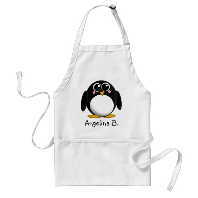 Delantal personalizado pingüino adorable (Frente)