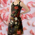 Delantal Personalizado pintora de artista florista vintage<br><div class="desc">Crea tu propia tipografía personalizado, personalizada, elegante, de escritura falsa de oro, arte vintage / flores / amantes del arte floral', lavable de máquina, poliéster de alta calidad, delantal de impresión, con una bella pintura detallada de la vintage, de Abraham van Beyeren, de la vida de las flores con una...</div>