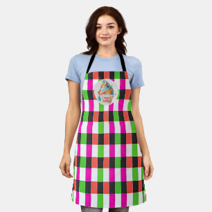 Delantal Personalizado Plaid   Personalizado o Logo   Paste