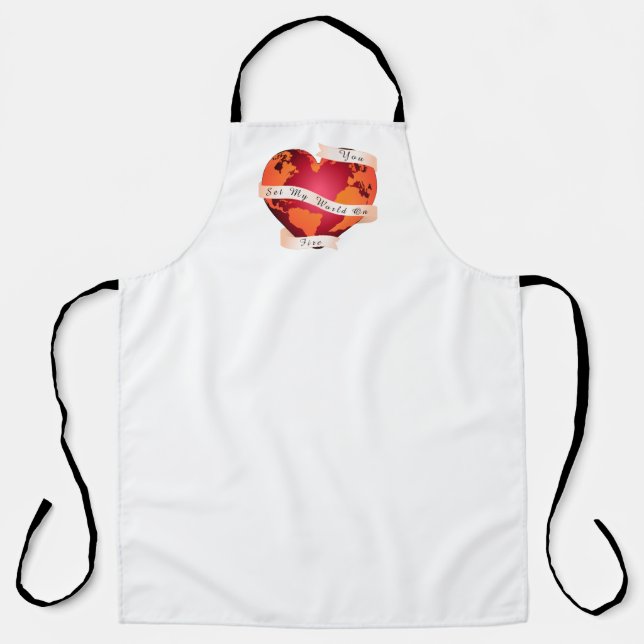 Delantal Personalizado, PONES MI MUNDO EN LÍNEA DE LA Tierr (Anverso)