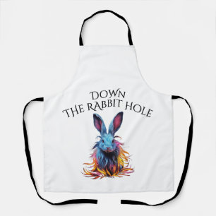 Delantal Personalizado por el conejo azul del agujero de co