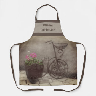 Delantal Personalizado portador de flores de bicicleta