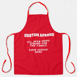 Delantal Personalizado Red Kitchen Apron Diseño Personaliza