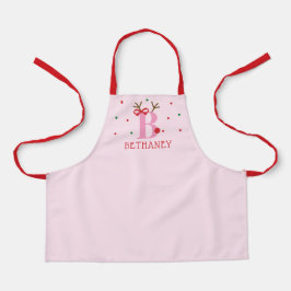 Delantal Personalizado Reno Inicial B para Niñas