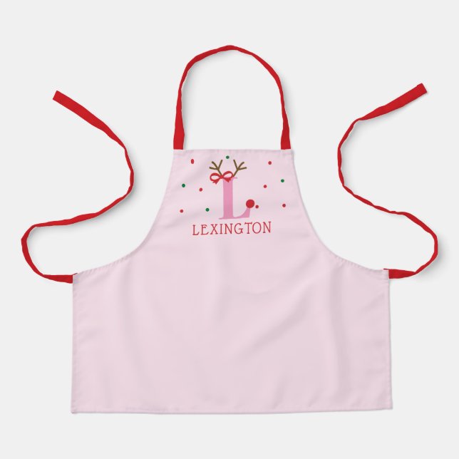 Delantal Personalizado Reno Inicial L para Niñas  (Anverso)