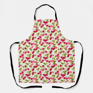 Delantal Personalizado rojo transparente cereza berry lindo