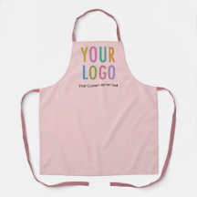 Delantal Personalizado Rosa Taupe con Logo Empresa