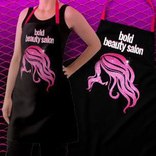Delantal Personalizado Salón De Belleza Nombre Personal Neg