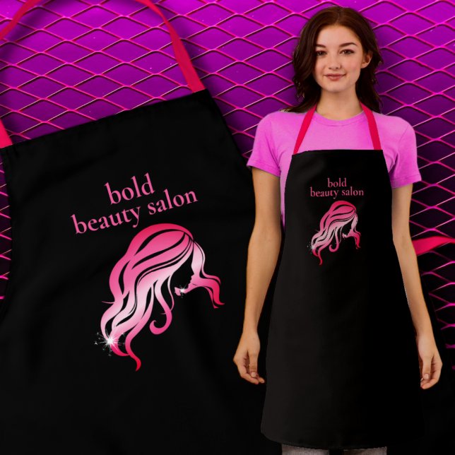 Delantal Personalizado Salón De Belleza Nombre Personal Neg (Subido por el creador)