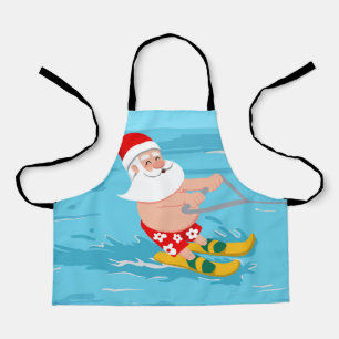 Delantal Personalizado Santa Claus esquí acuático
