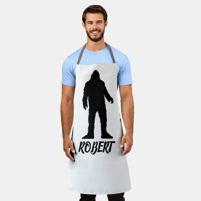 DELANTAL PERSONALIZADO SASQUATCH BIGFOOT DAD KITCHEN APRON (Gastado)