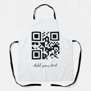 Delantal personalizado simple código QR agregar el texto d