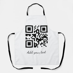 Delantal personalizado simple código QR agregar el texto de