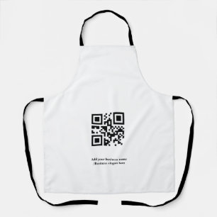 Delantal Personalizado simple código QR agregar su nombre l
